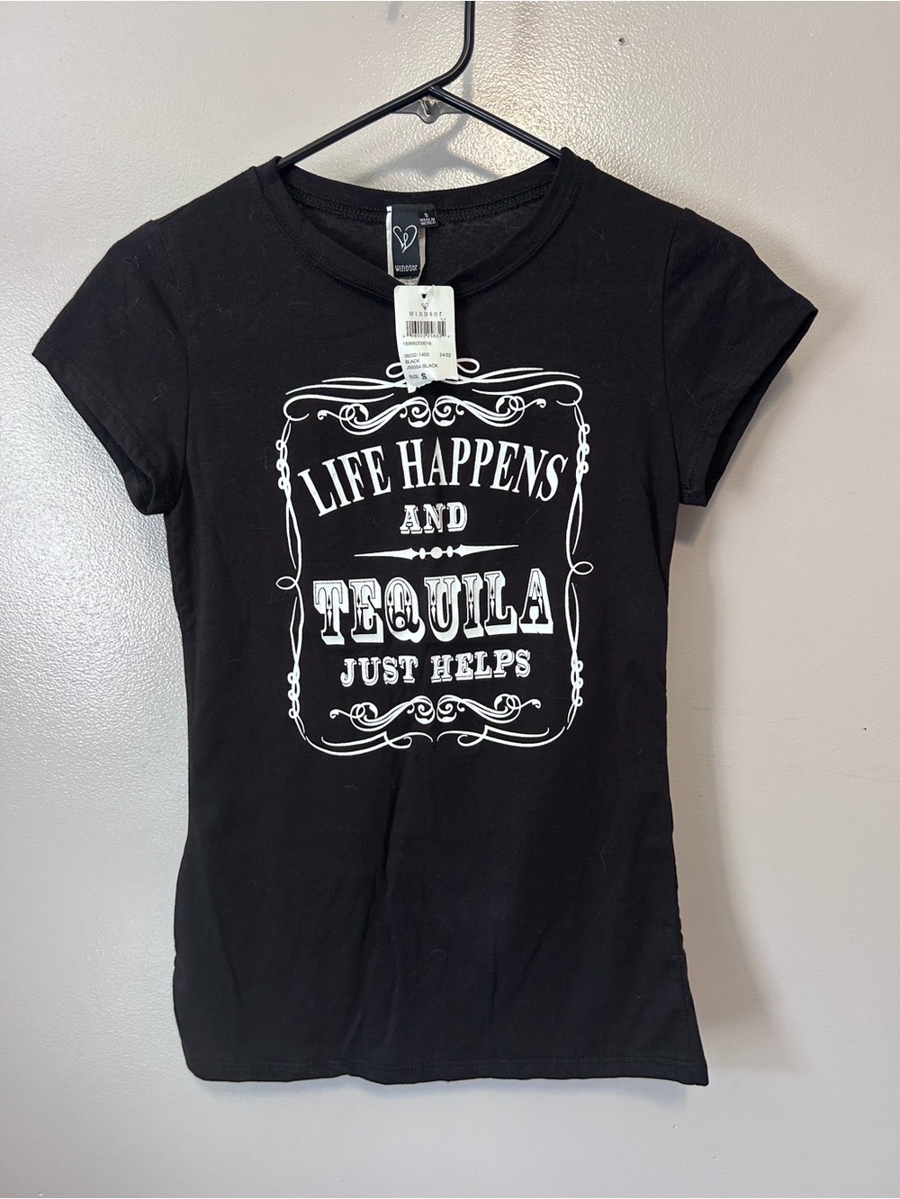 Life Happens Tequila Graphic Tee - Black